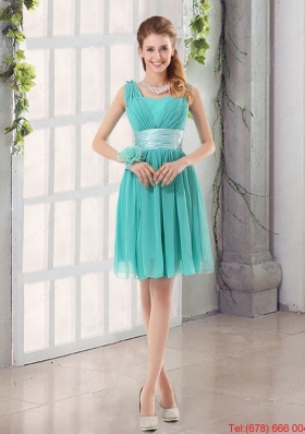 Straps Ruching Sweetheart A Line 2015 Elegant Dama Dress