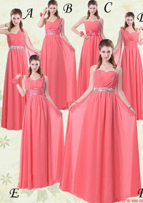 Exquisite Watermelon Dama Dresses with Ruch and Beading