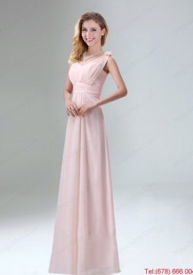 Beautiful Chiffon Dama Dress in Light Pink for 2015