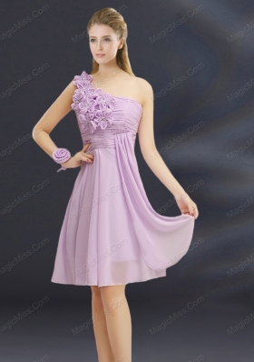 2015 Romantic Hand Made Flowers Sweetheart Prom Dresses with Ruching