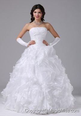 Ball Gown Wedding Dress With Ruffles and Strapless Floor-length In Carmichael California City