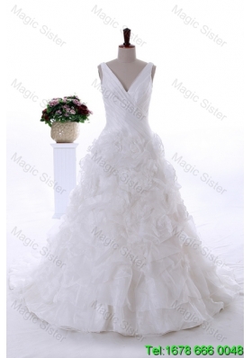 Most Popular Ruffles Wedding Dresses with Court Train