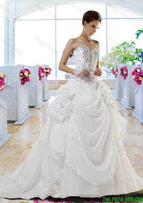 Gorgeous Sweetheart 2016 A Line Beaded Wedding Dresses