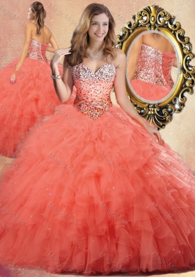 Unique  Ball Gown Quinceanera Dresses with Beading and Ruffles