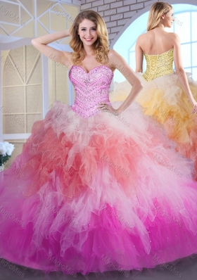 Vestidos de Quinceanera Dresses with Beading and Ruffles