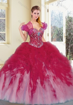 Latest Multi Color Quinceanera Dresses with Beading and Ruffles