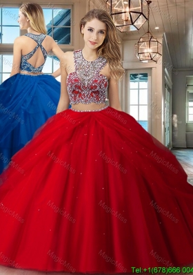 Popular Big Puffy Criss Cross Quinceanera Dress with Beading and Pick Ups