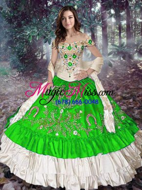 Ball Gowns Ball Gown Prom Dress Off The Shoulder Taffeta Sleeveless Floor Length Lace Up