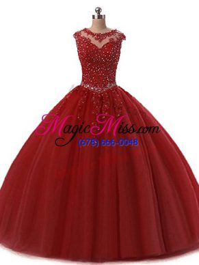 Sleeveless Beading and Lace Lace Up Quinceanera Dresses