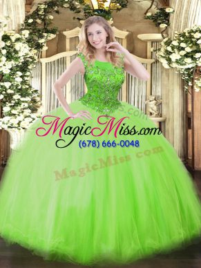 Top Selling Zipper 15 Quinceanera Dress Beading Sleeveless Floor Length