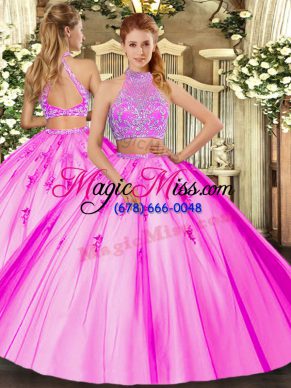 Charming Tulle Sleeveless Floor Length Quinceanera Gowns and Beading