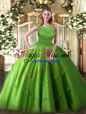 Top Selling Scoop Zipper Beading and Appliques Quinceanera Dresses Sleeveless