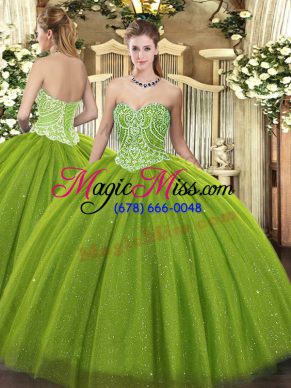 Beauteous Sleeveless Lace Up Floor Length Beading Sweet 16 Dresses
