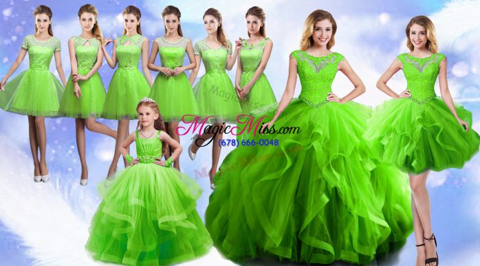 Floor Length Ball Gowns Sleeveless Quince Ball Gowns Lace Up