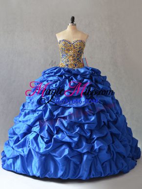 Blue 15 Quinceanera Dress Sweetheart Sleeveless Lace Up