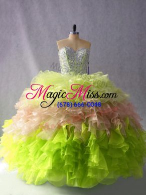 High Quality Floor Length Multi-color Quinceanera Dresses Sweetheart Sleeveless Lace Up