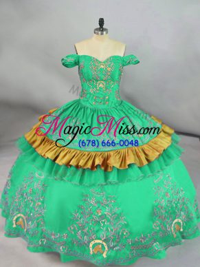 Sleeveless Embroidery Zipper Quinceanera Dress