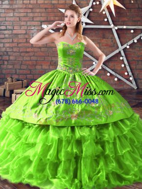 Clearance 15th Birthday Dress Sweet 16 and Quinceanera with Embroidery Sweetheart Sleeveless Lace Up