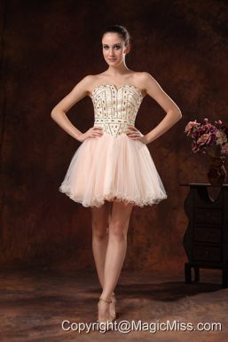 Rhinestones Strapless Mini-length For Club Cocktail / Homecoming Dress Custom Made In Hopkins
