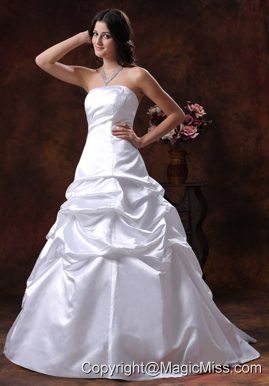 Litchfield Park Arizona Custom Made Strapless White A-line Wedding Dress