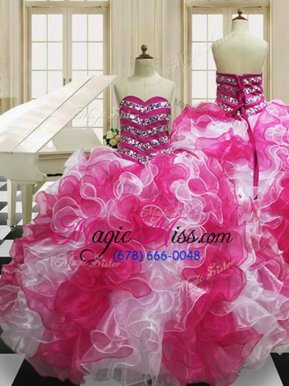 Sumptuous Floor Length Ball Gowns Sleeveless Multi-color Vestidos de Quinceanera Lace Up