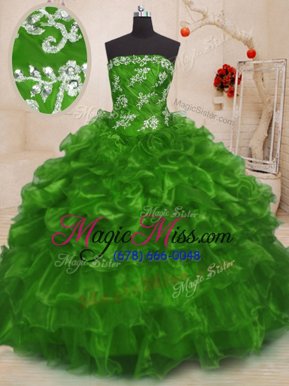 Modern Beading and Appliques 15th Birthday Dress Lace Up Sleeveless Floor Length