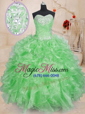 Luxury Floor Length Quinceanera Gowns Sweetheart Sleeveless Lace Up