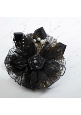 Summer Black Tulle Fascinators with Pea