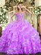 Beautiful Floor Length Lilac Vestidos de Quinceanera Sweetheart Sleeveless Lace Up