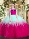 Best Selling Multi-color Scoop Neckline Beading and Ruffles Quinceanera Gowns Sleeveless Zipper