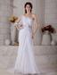 Elegant Column One Shoulder Court Train Chiffon Beading Wedding Dress