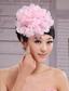 Pink Chiffon Beading Bud Silk Fascinators For Wedding