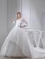 Beading Ball Gown Strapless Cathedral Train Wedding Dress