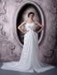 Custom Made Empire Strapless Sweep Train Appliques Chiffon Wedding Dress