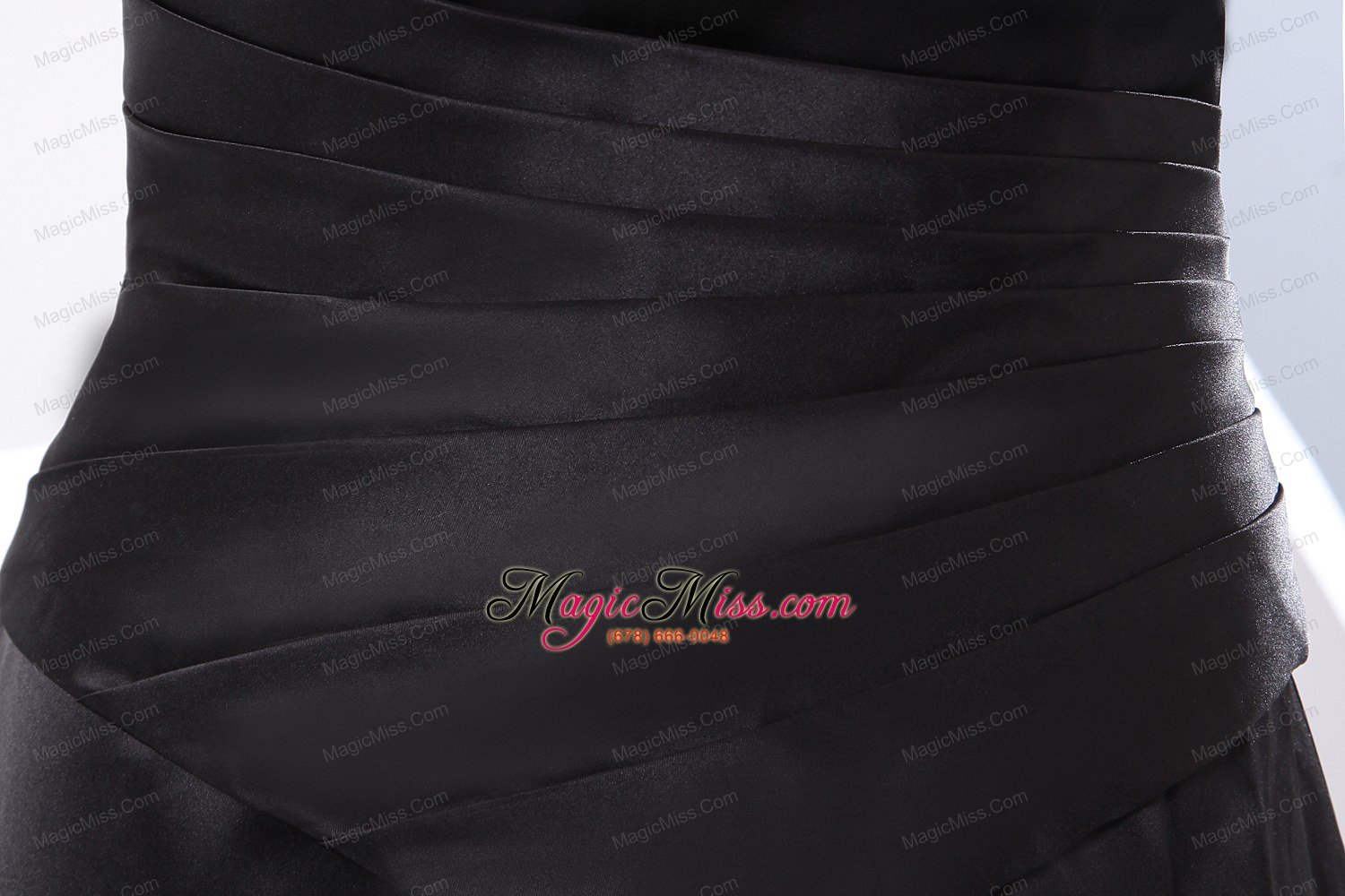 wholesale black empire strapless floor-length taffeta ruch prom / evening dress