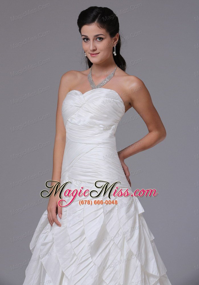 wholesale custom made bridgeport connecticut city ruffles sweetheart ruched decorate bust 2013 wedding dress with chiffon