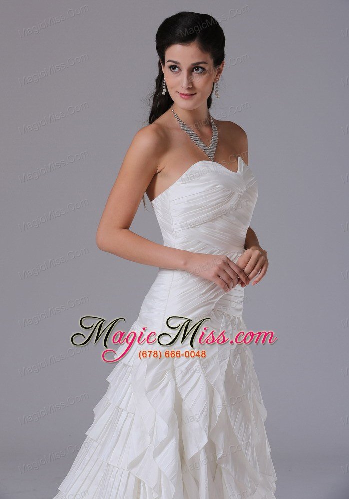 wholesale custom made bridgeport connecticut city ruffles sweetheart ruched decorate bust 2013 wedding dress with chiffon