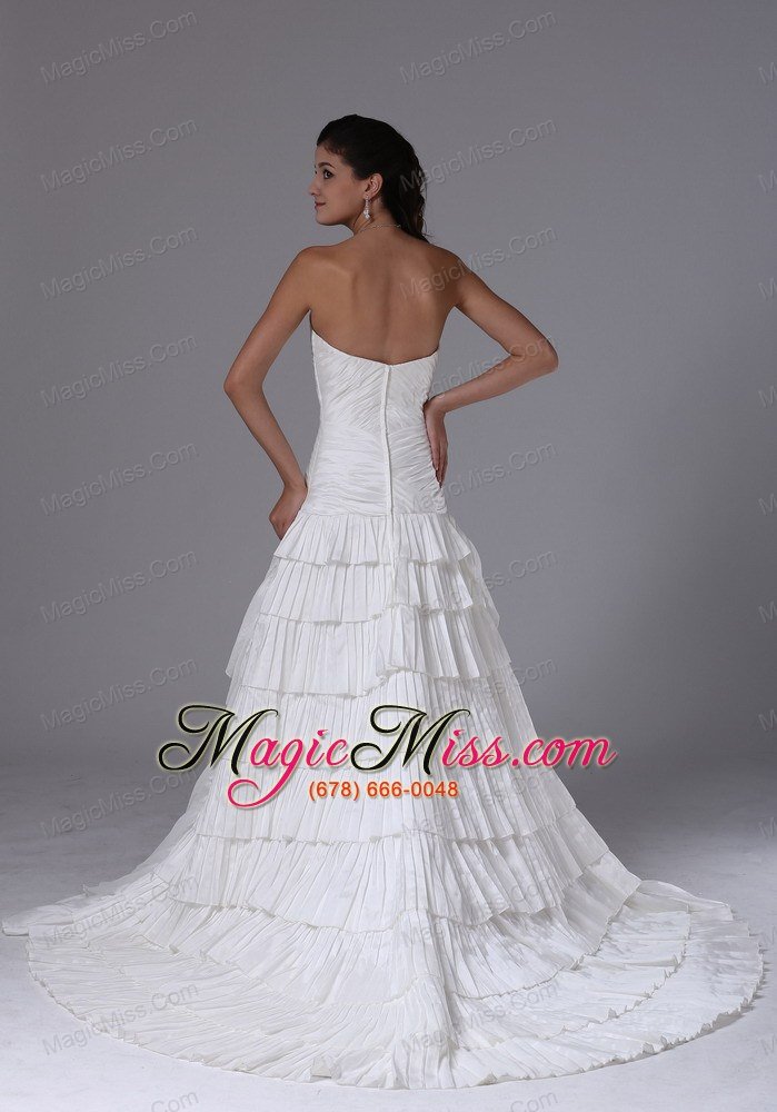 wholesale custom made bridgeport connecticut city ruffles sweetheart ruched decorate bust 2013 wedding dress with chiffon