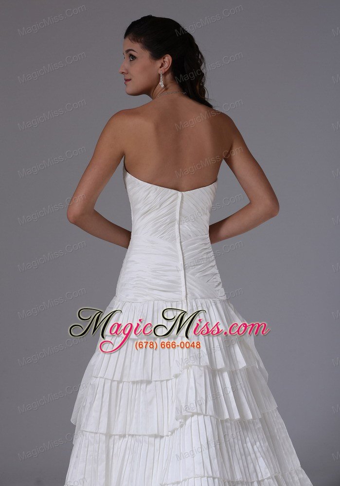 wholesale custom made bridgeport connecticut city ruffles sweetheart ruched decorate bust 2013 wedding dress with chiffon