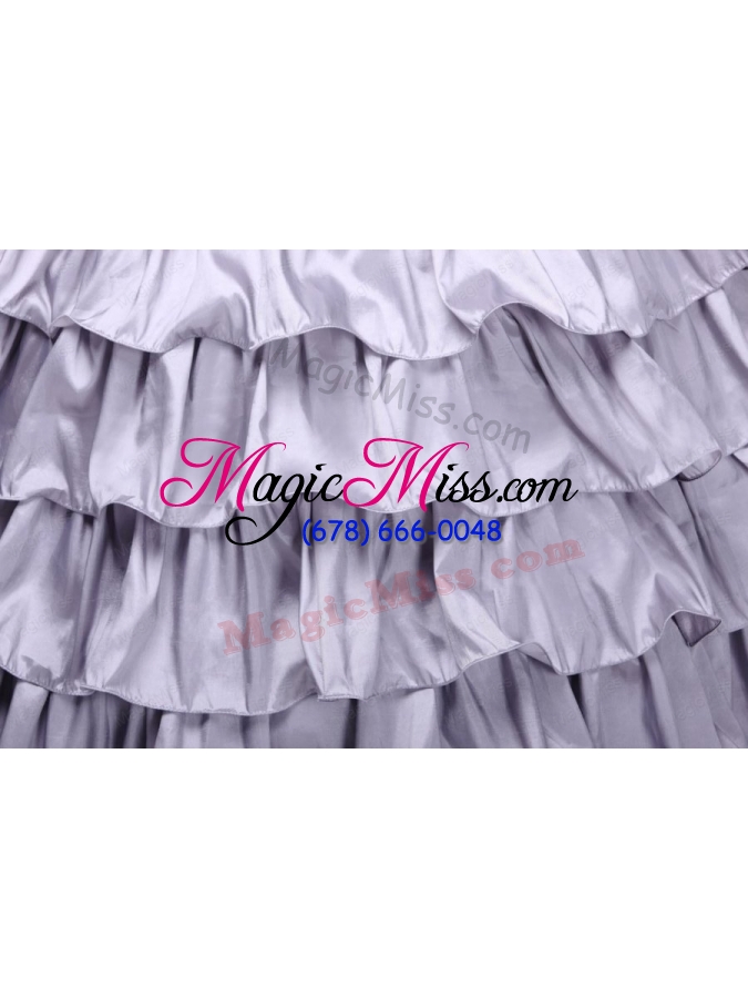 wholesale lavender v neck beading and ruffles layered quinceanera dress