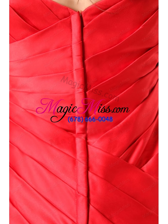 wholesale sheath wine red sweetheart taffeta beading bridesmaid dress