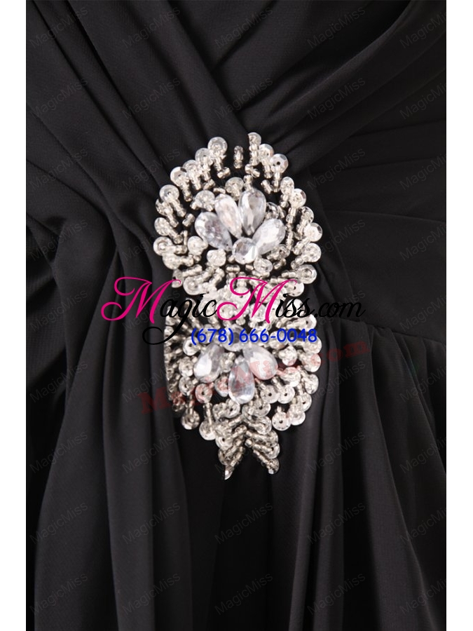 wholesale black sweetheart beading and ruching empire bridesmaid dresses