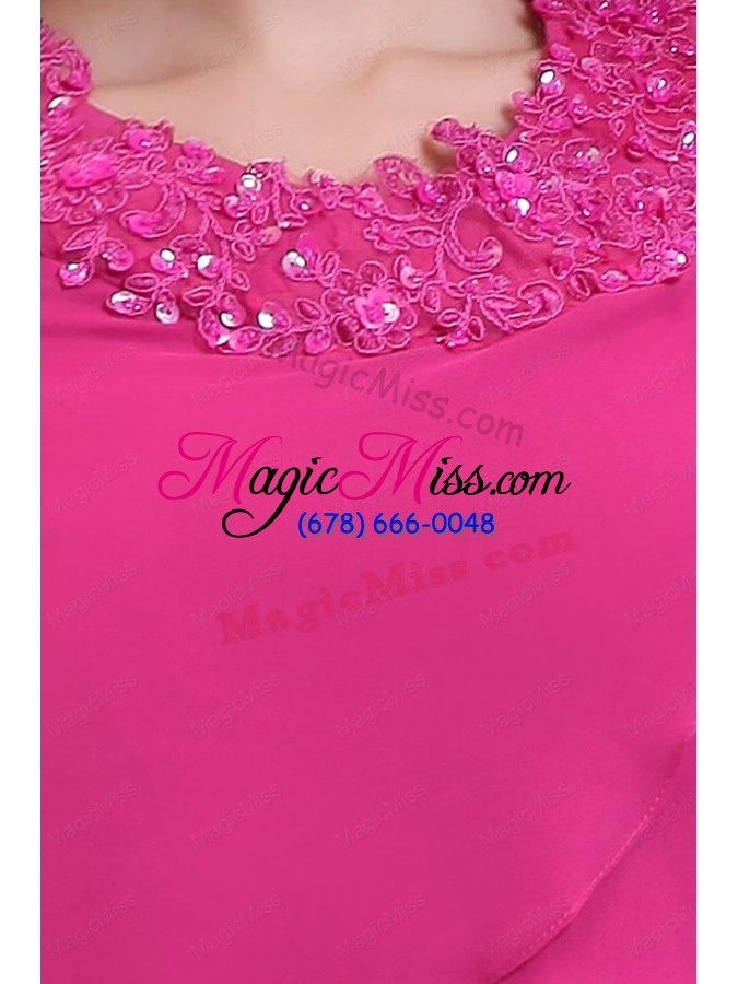 wholesale empire scoop prom dress with embroidery and ruffled layers