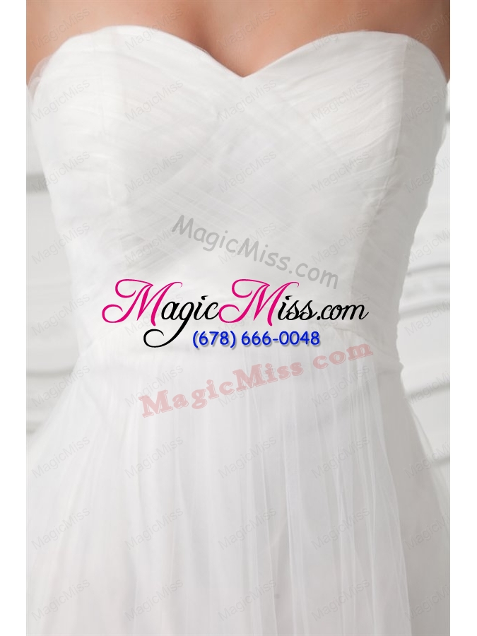 wholesale gorgeous mermaid sweetheart wedding dress with lace chapel train