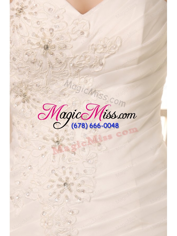 wholesale sweetheart appliques with beading wedding dress with organza