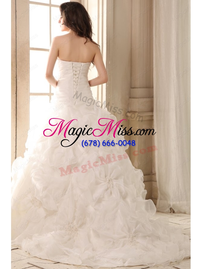 wholesale sweetheart appliques with beading wedding dress with organza