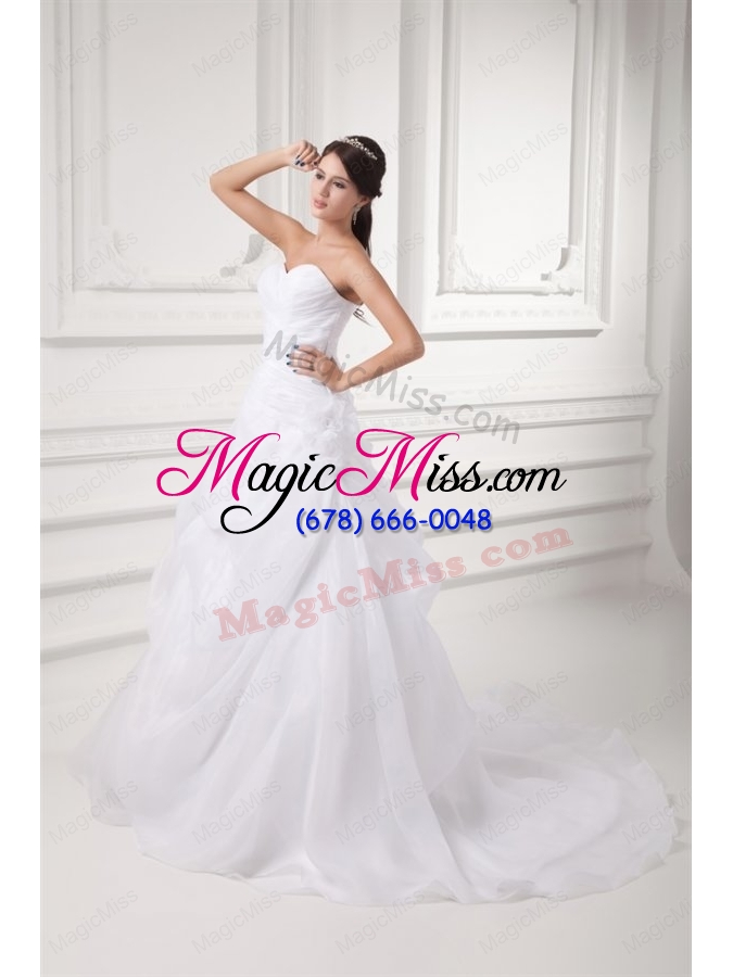 wholesale court train elegant a line sweetheart wedding dress with pick ups