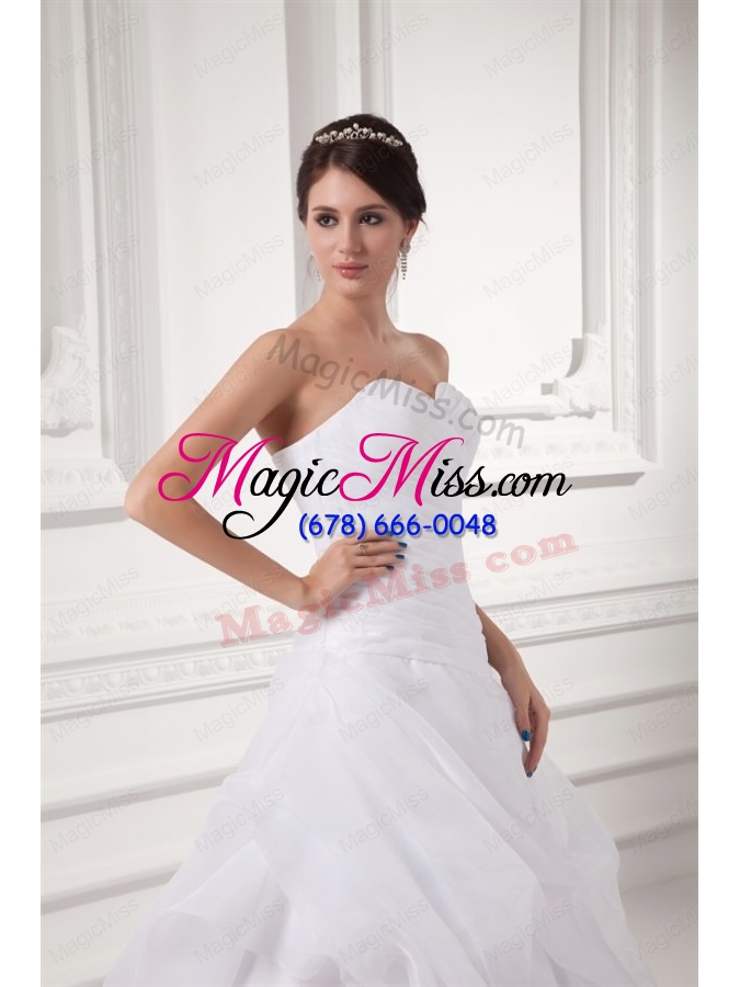 wholesale court train elegant a line sweetheart wedding dress with pick ups