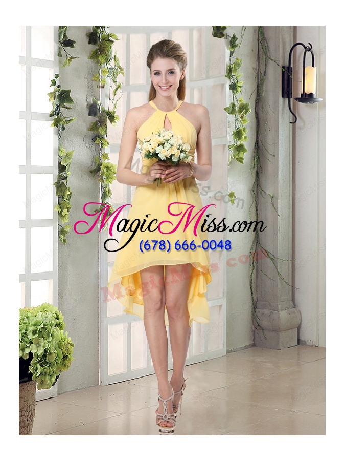 wholesale discount fashionable decorated bridesmaid dresses in chiffon