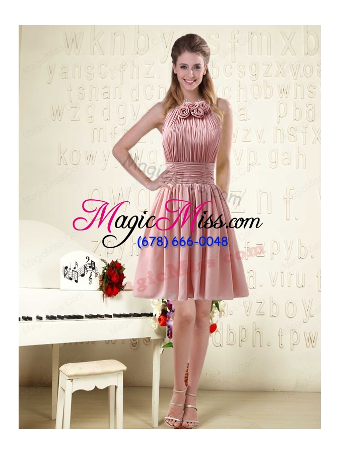 wholesale romantic sweetheart empire chiffon bridesmaid dresses with ruching